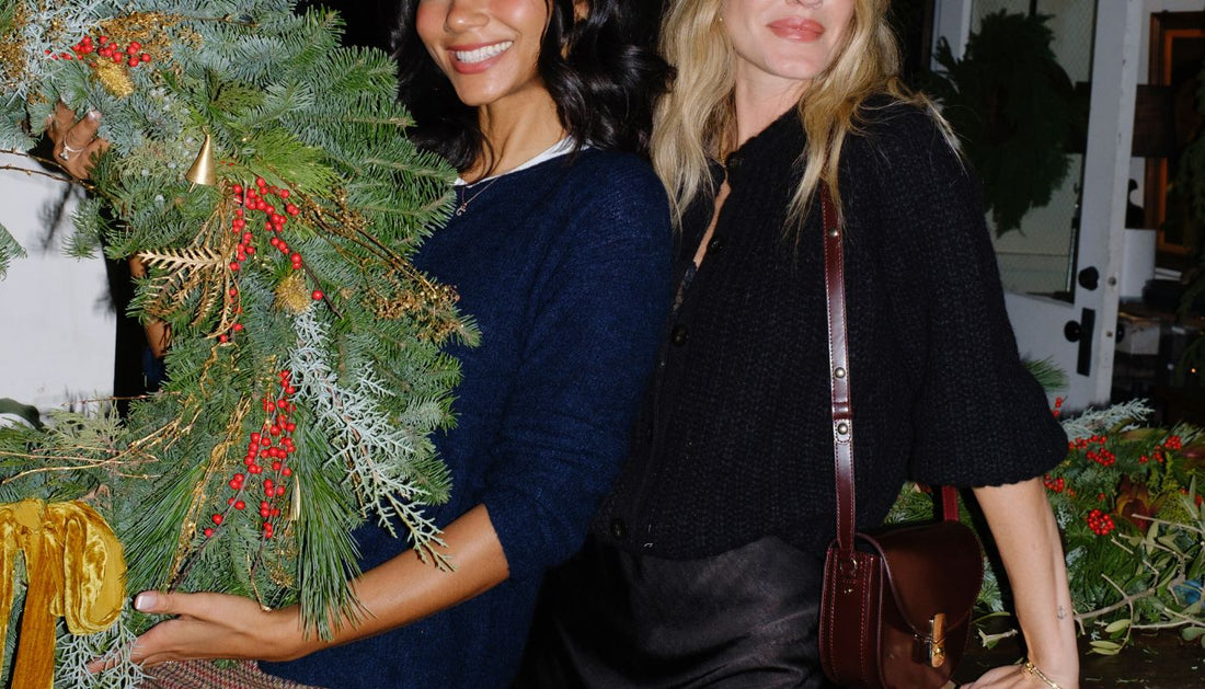 Sézane and Hommes + Gardens Estudio Gather for a Holiday Evening Rooted in Wreath Making