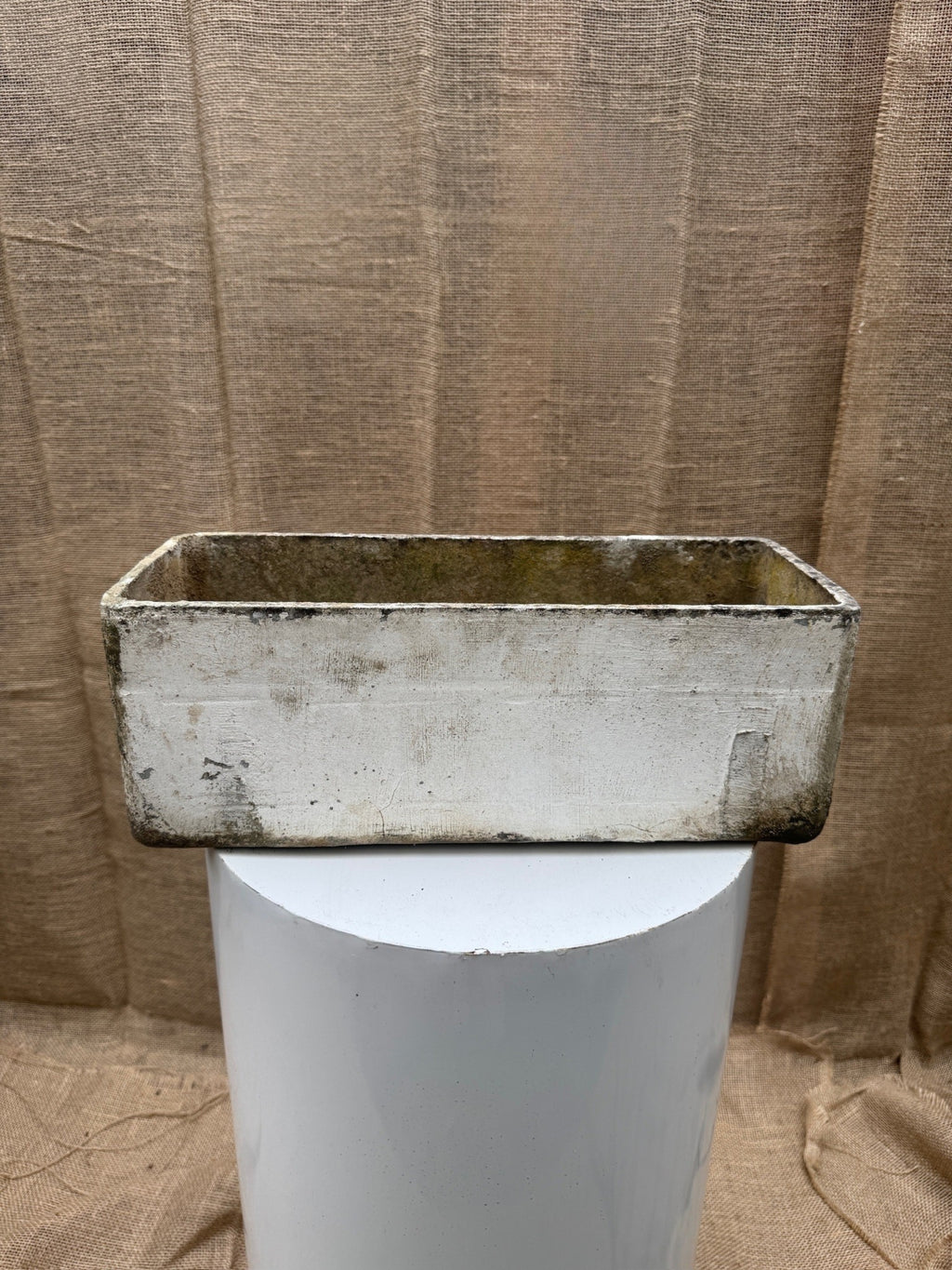 Weathered Eternit cement planter by Willy Guhl