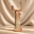 Mid-century Moroccan double-spout terracotta vessel with organic tree-like form and earthy unglazed finish, a sculptural handcrafted pottery object — Hommes and Gardens, Vases + Vessels Collection, Objects + Curiosities Collection, Home Decor, Interior Designer, Home Design, Luxury Design, Art, Furniture, Objects, Primitive Pottery, Moroccan Design, Mediterranean Decor, Organic Modern, Best Gifts, Nature.