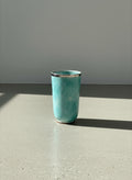 handmade turquoise glazed ceramic tumbler cup