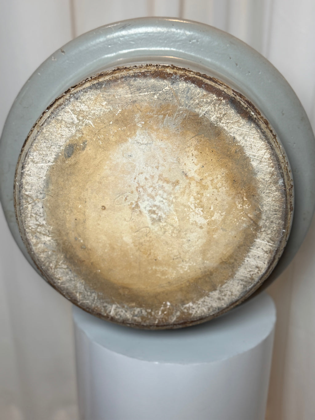Vintage Mid-Century Ceramic Planter – Styled After Gainey, No Drainage Hole
