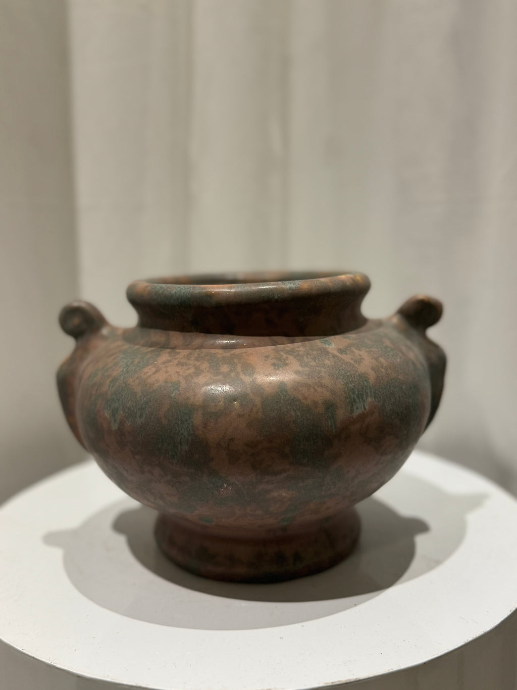 1930s Weller Pottery vessel with applied loop handles