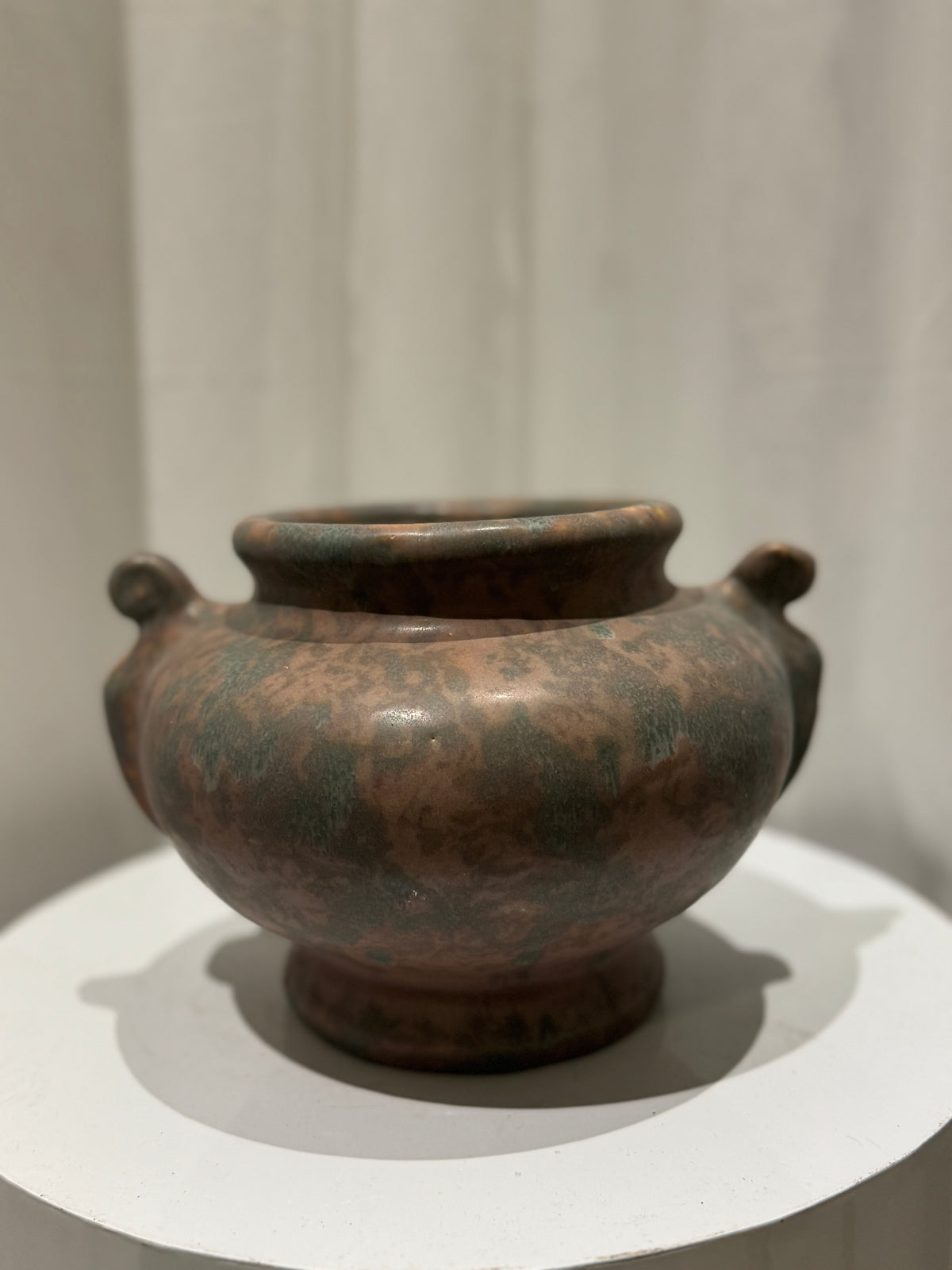1930s Weller Pottery vessel with applied loop handles