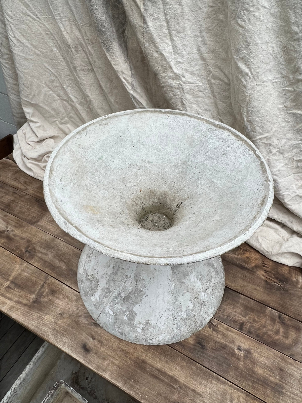 mid century modern hourglass planter outdoor