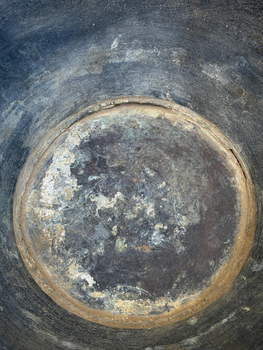 Interior view of Champlevé enamel planter