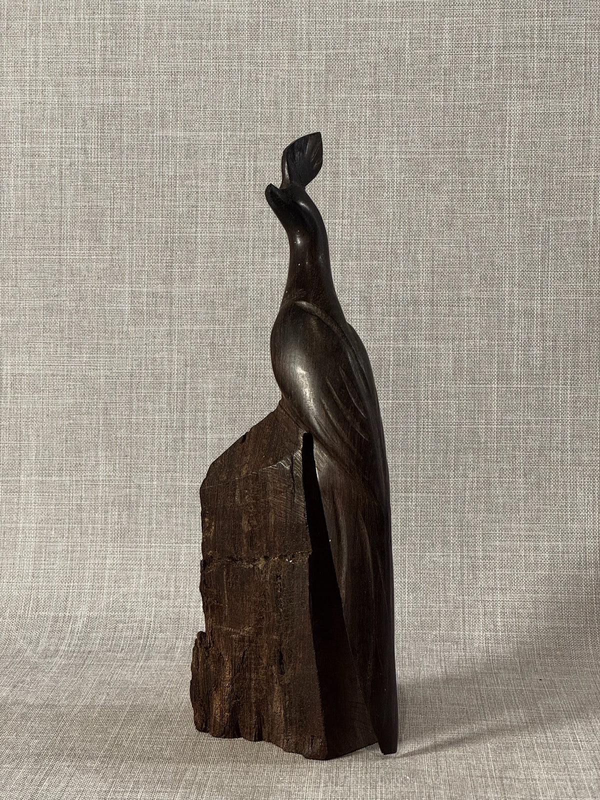 Hand-Carved Ironwood Pheasant Sculpture – Vintage Southwestern Art