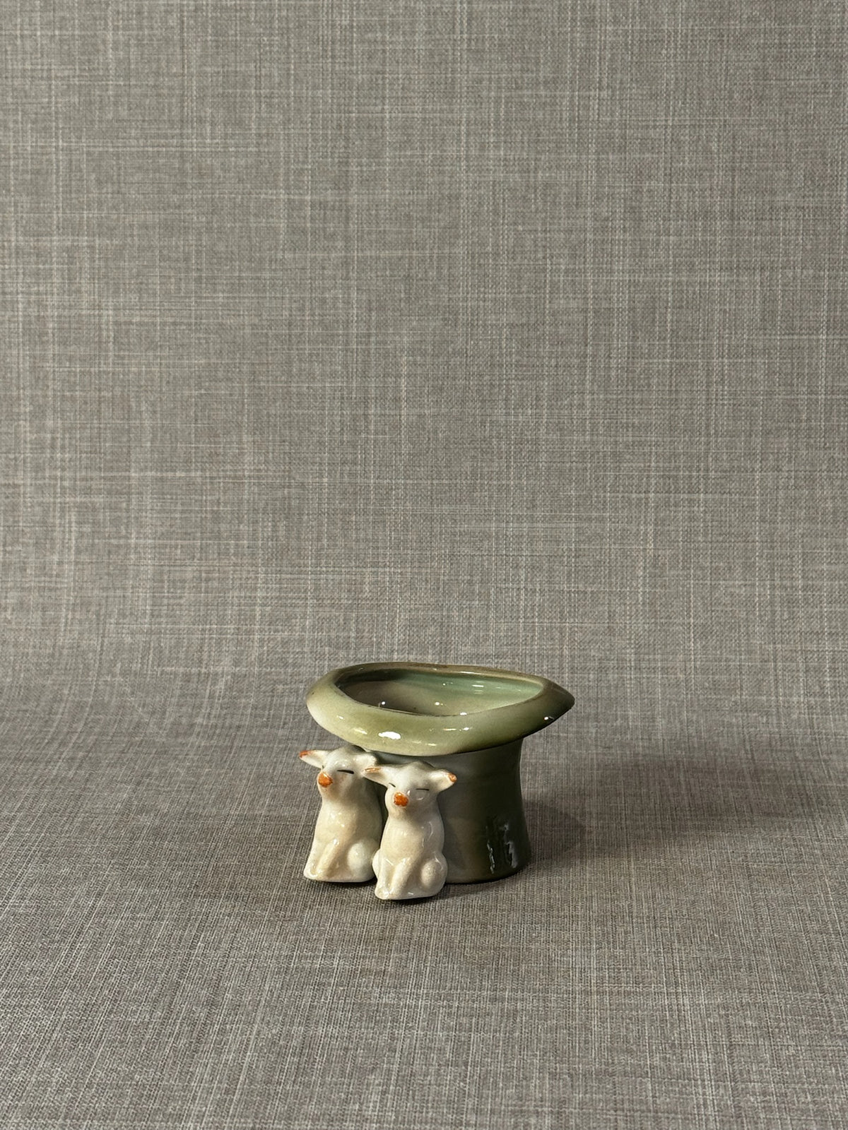 cute piglet figurine bowl ring holder
