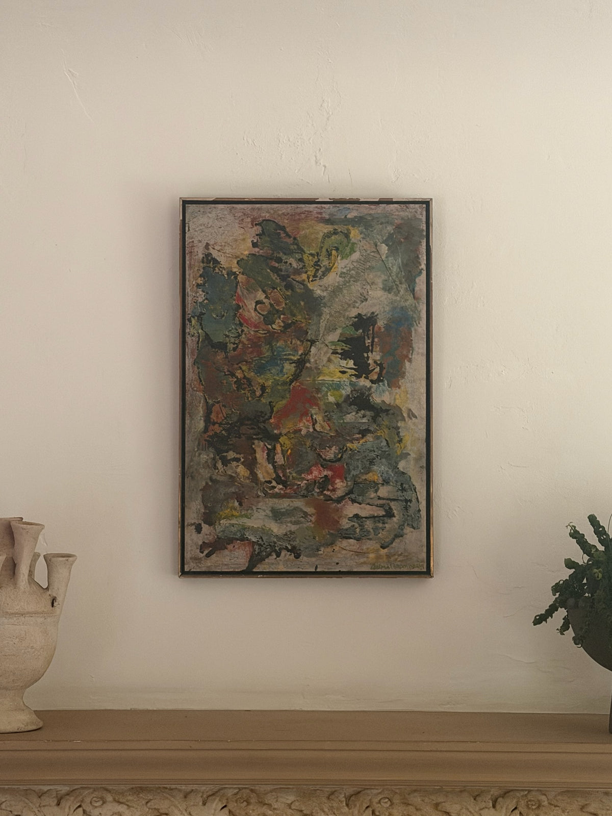 Full view of signed Selma Bromberg abstract painting