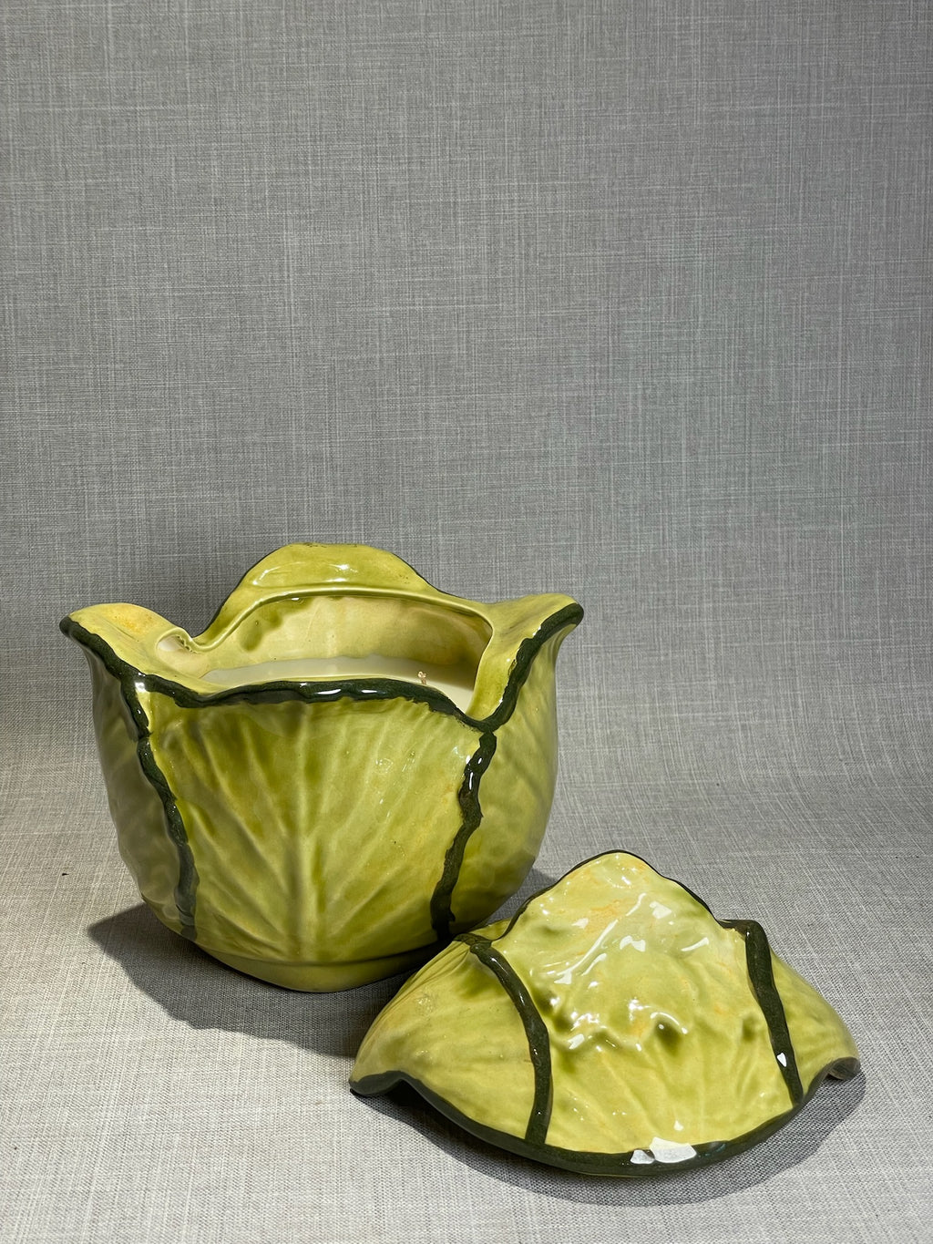 Garden Cabbage Candle – Whimsical Ceramic Jar