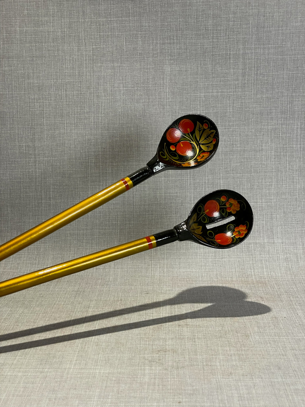 hand painted wooden serving spoons set