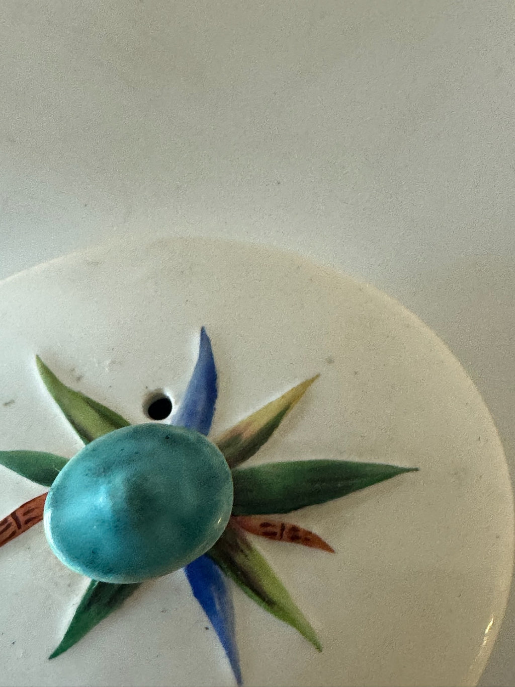 hand painted bamboo teapot antique porcelain collectible