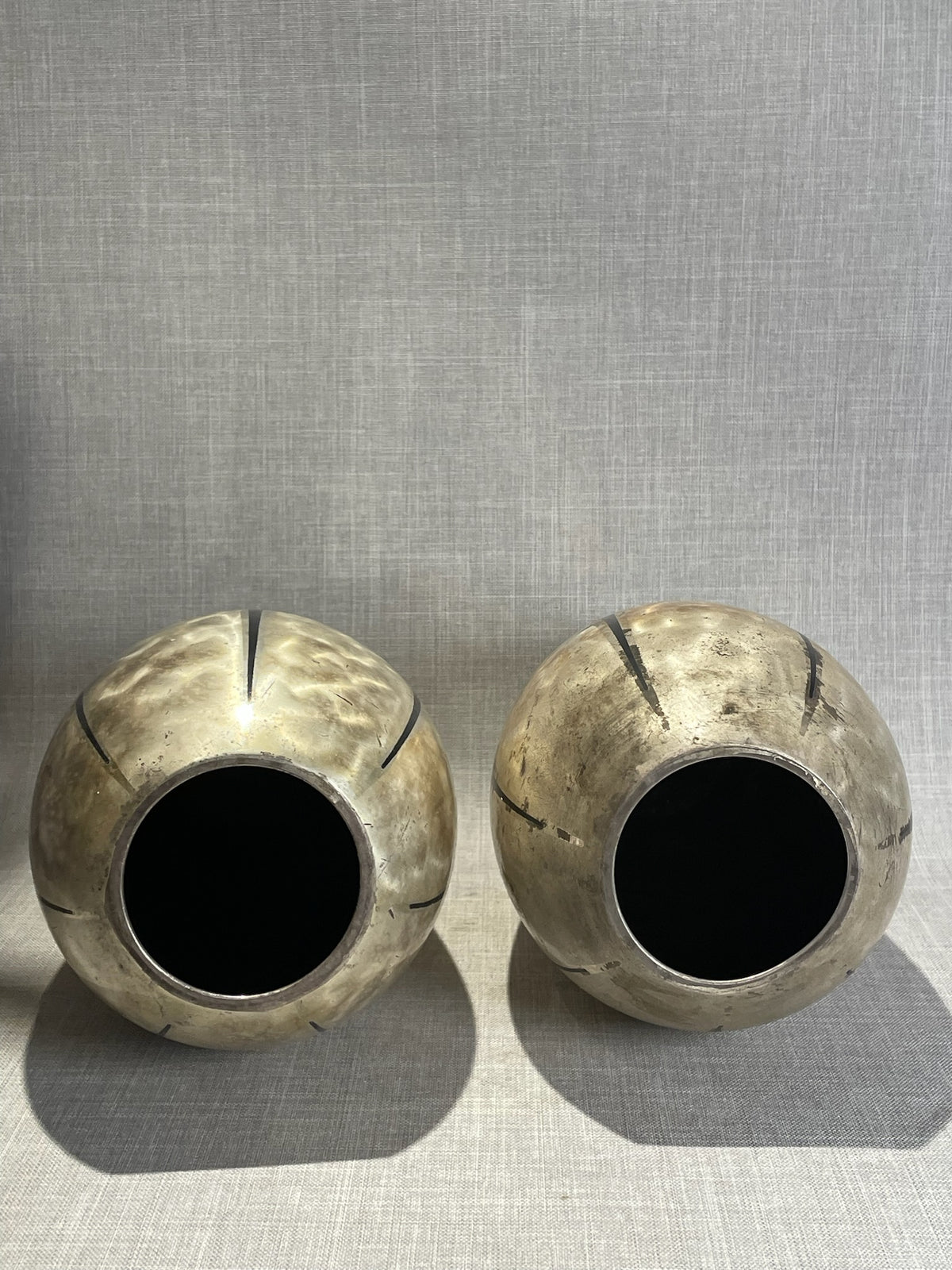 Vintage WMF Ikora Silver-Plated Art Deco Vases, Germany c.1940s - Set of 2