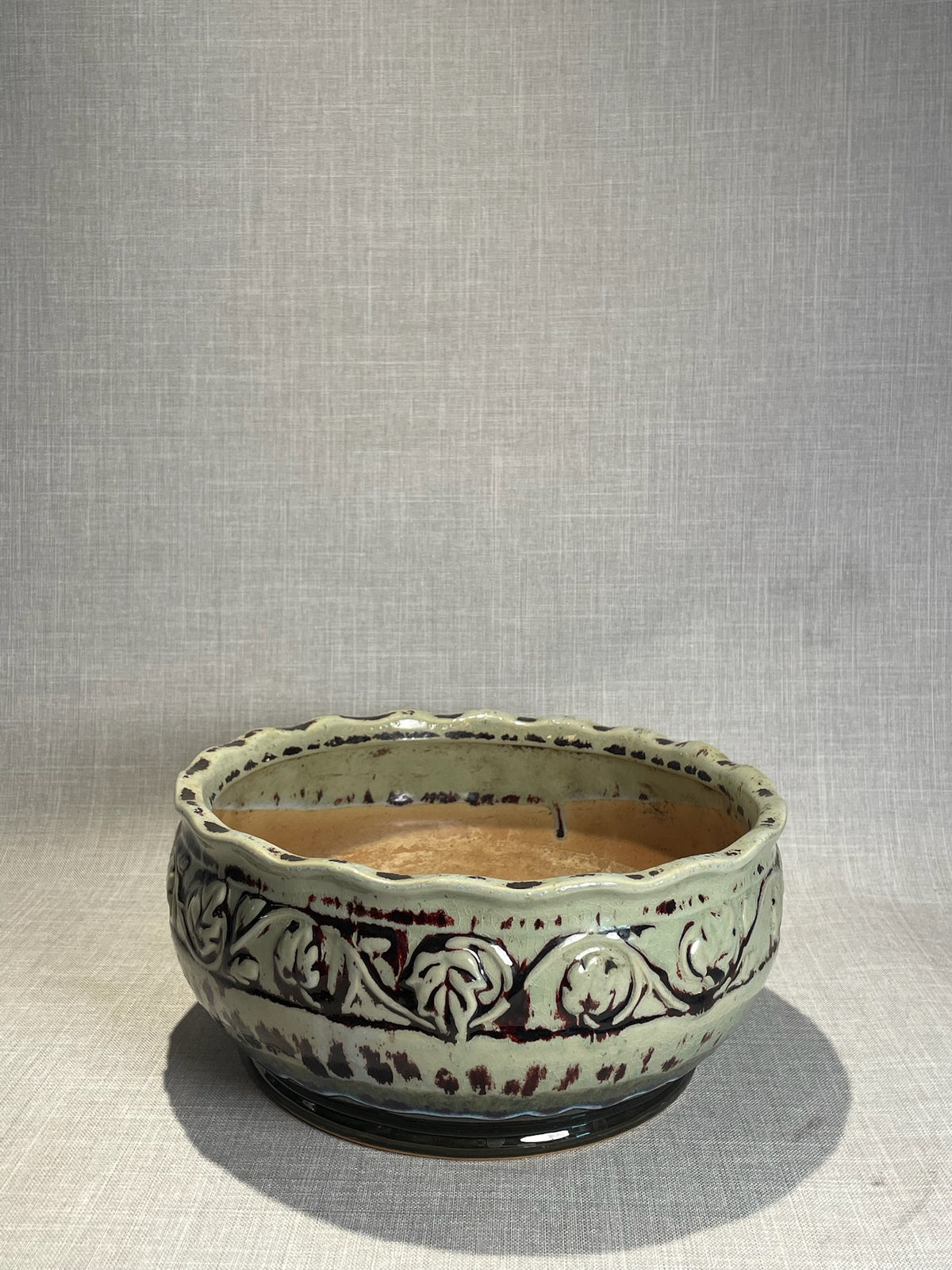 rustic handcrafted ceramic bowl for home decor centerpiece
