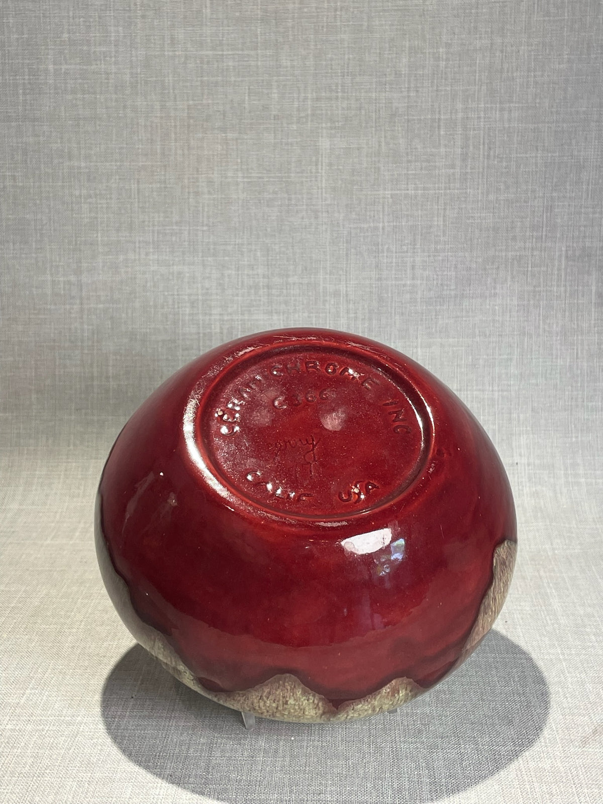ceramic bowl with pinched top detail handmade pottery piece