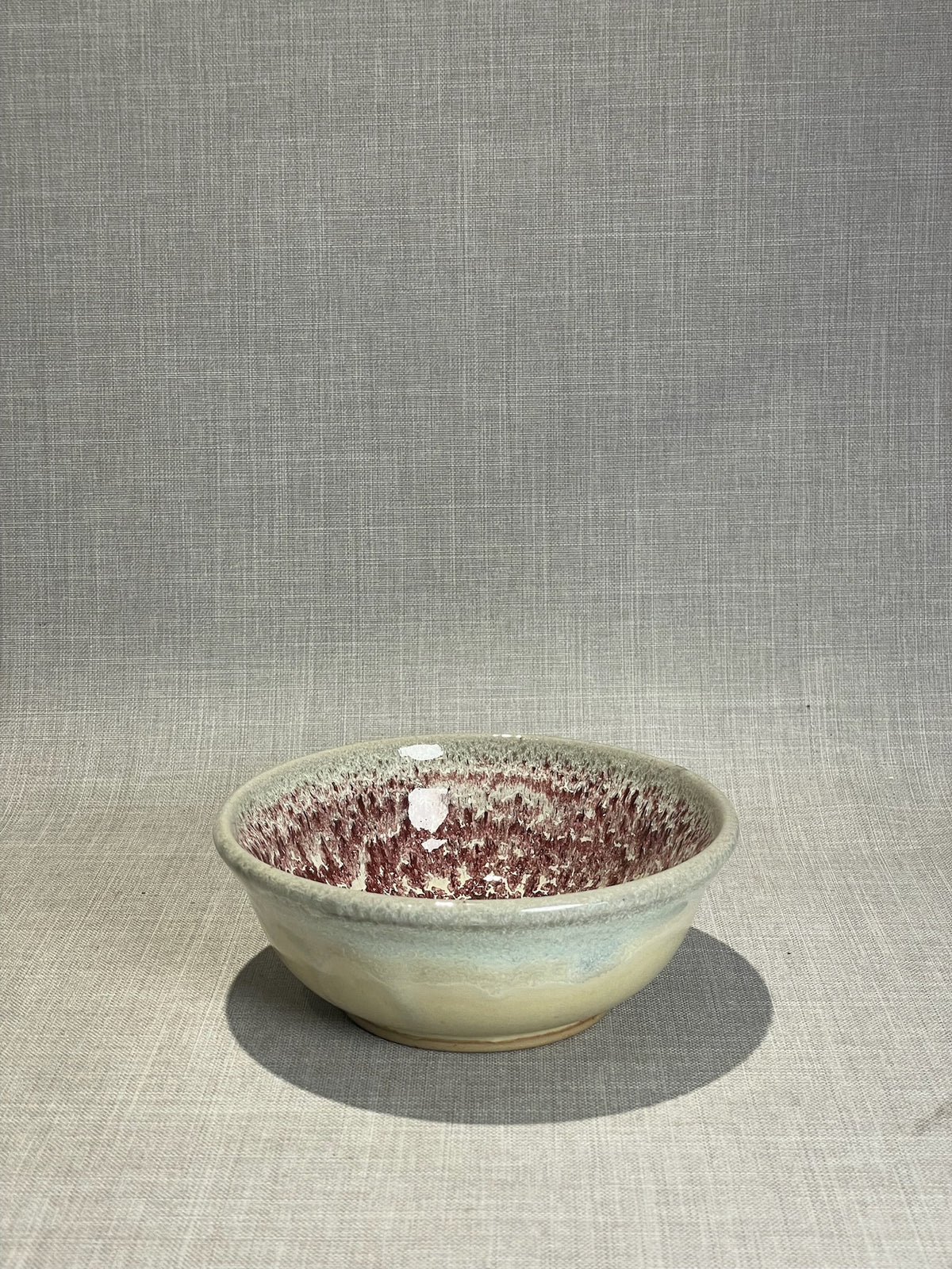 red drip glaze stoneware bowl decorative centerpiece