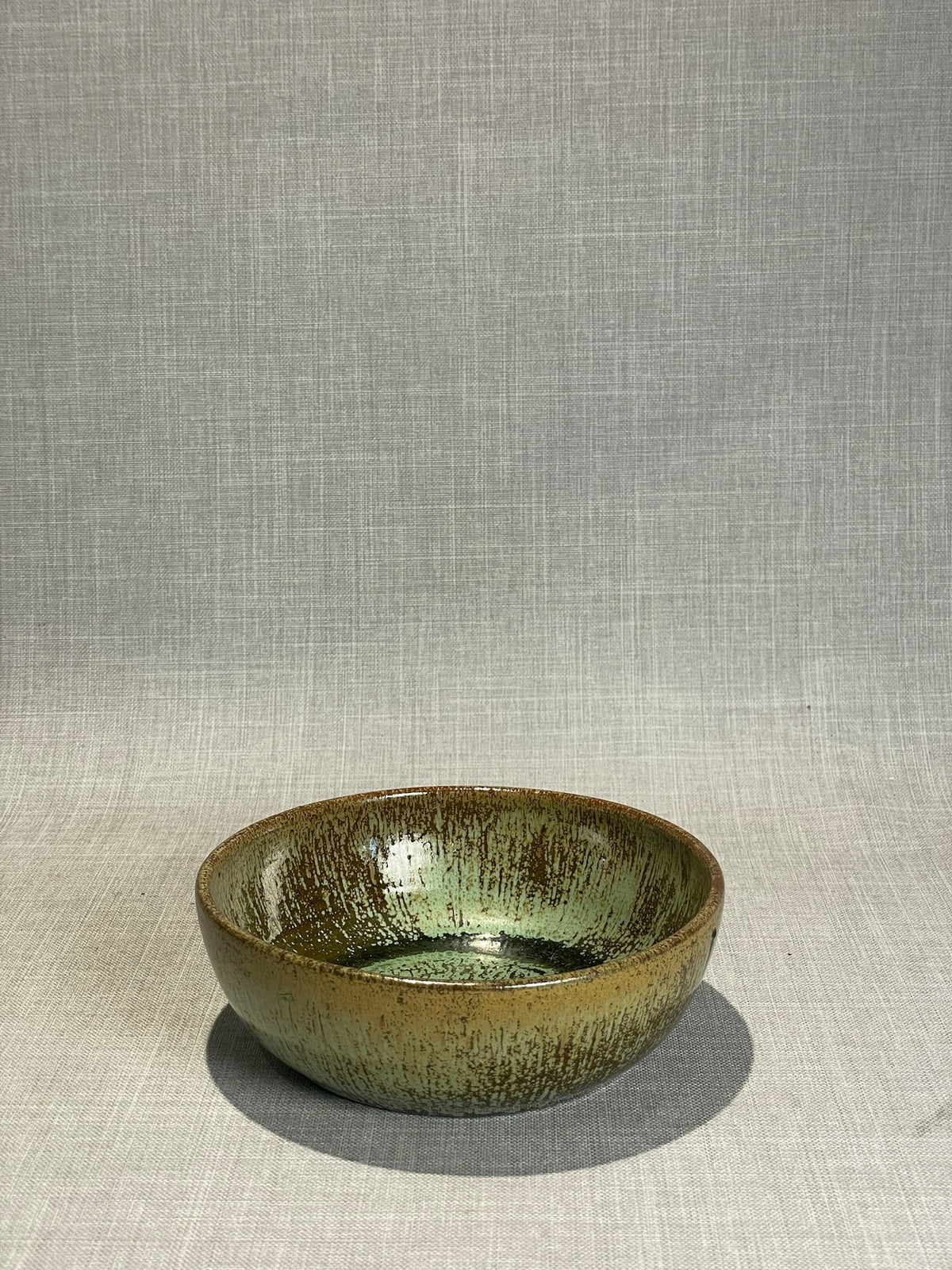 handmade ceramic bowl reactive glaze stoneware detail