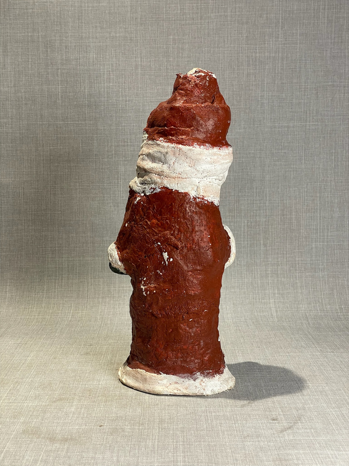 Primitive Handcrafted Papier-Mâché Santa Claus Figure