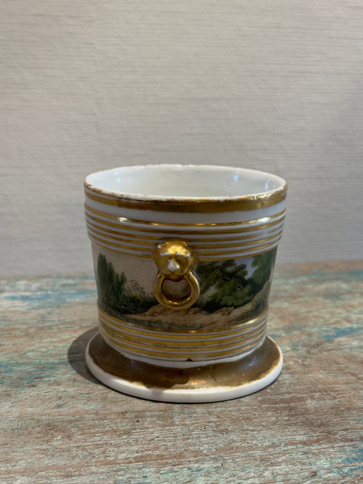 antique porcelain planter early american ceramics collectible