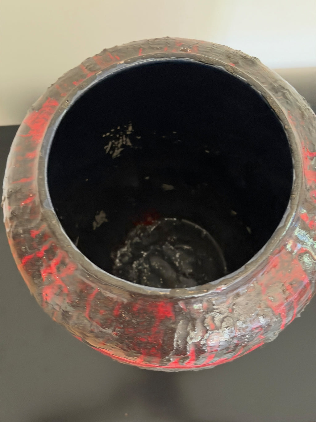 Red Fat Lava Horses Vase by Scheurich, Western Germany, 1960s