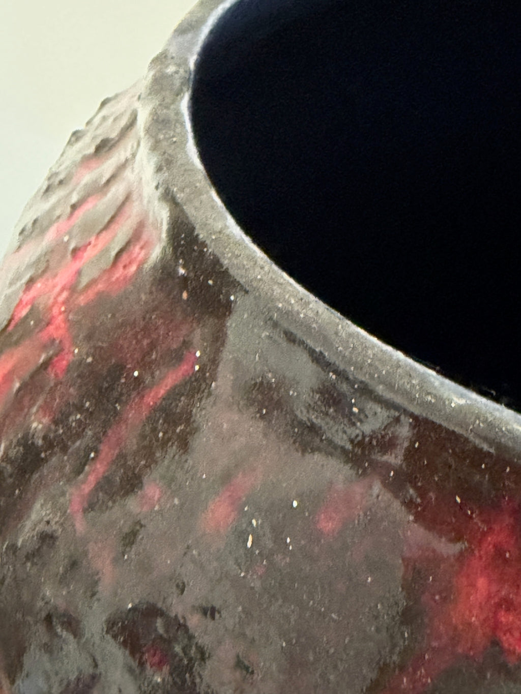 Red Fat Lava Horses Vase by Scheurich, Western Germany, 1960s
