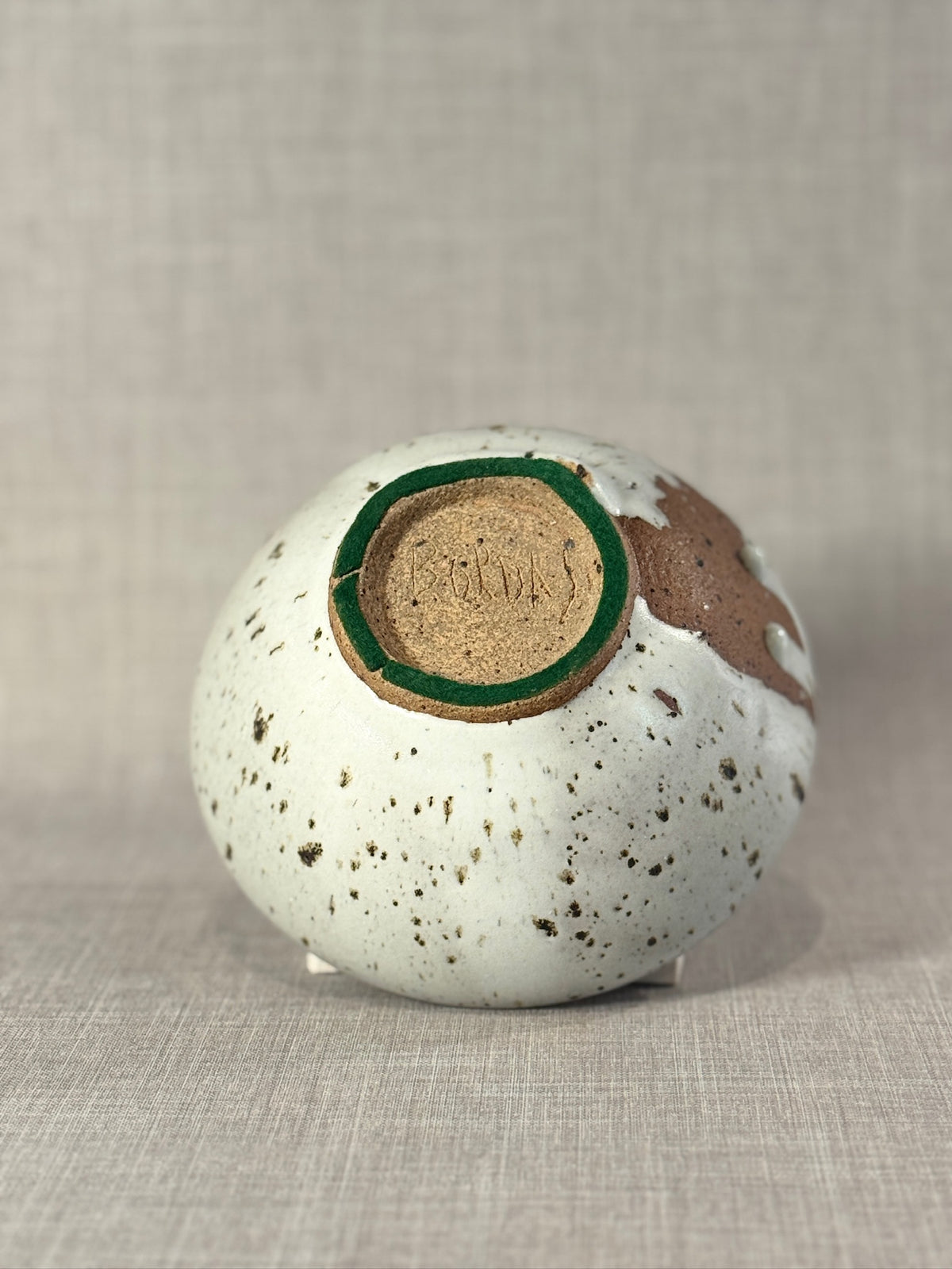 rustic ceramic serving bowl with speckled finish farmhouse decor