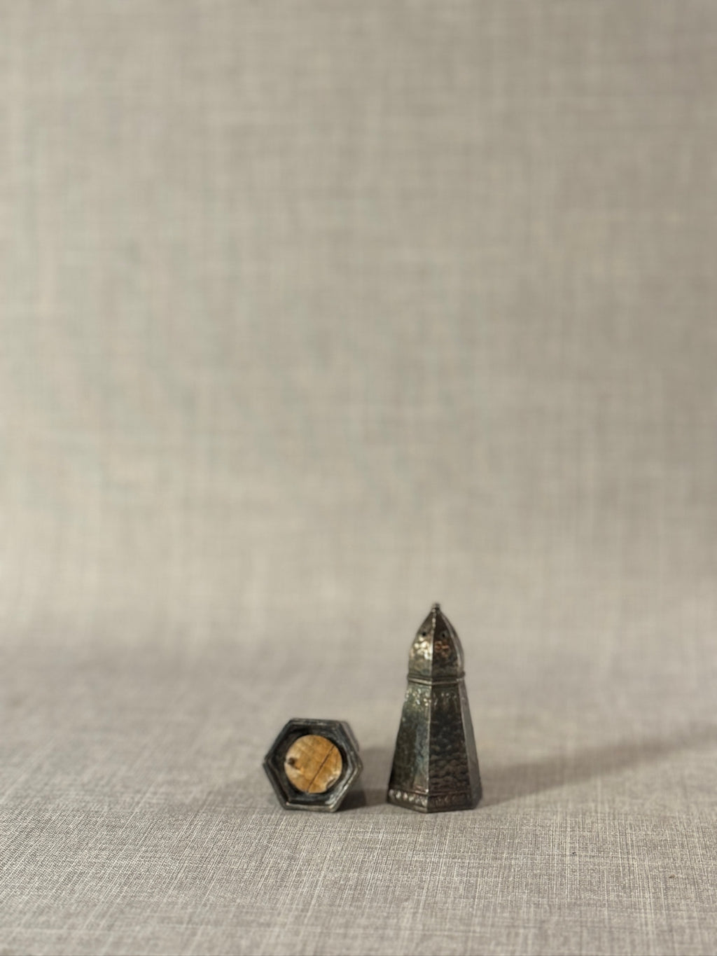 hexagonal salt and pepper shaker set