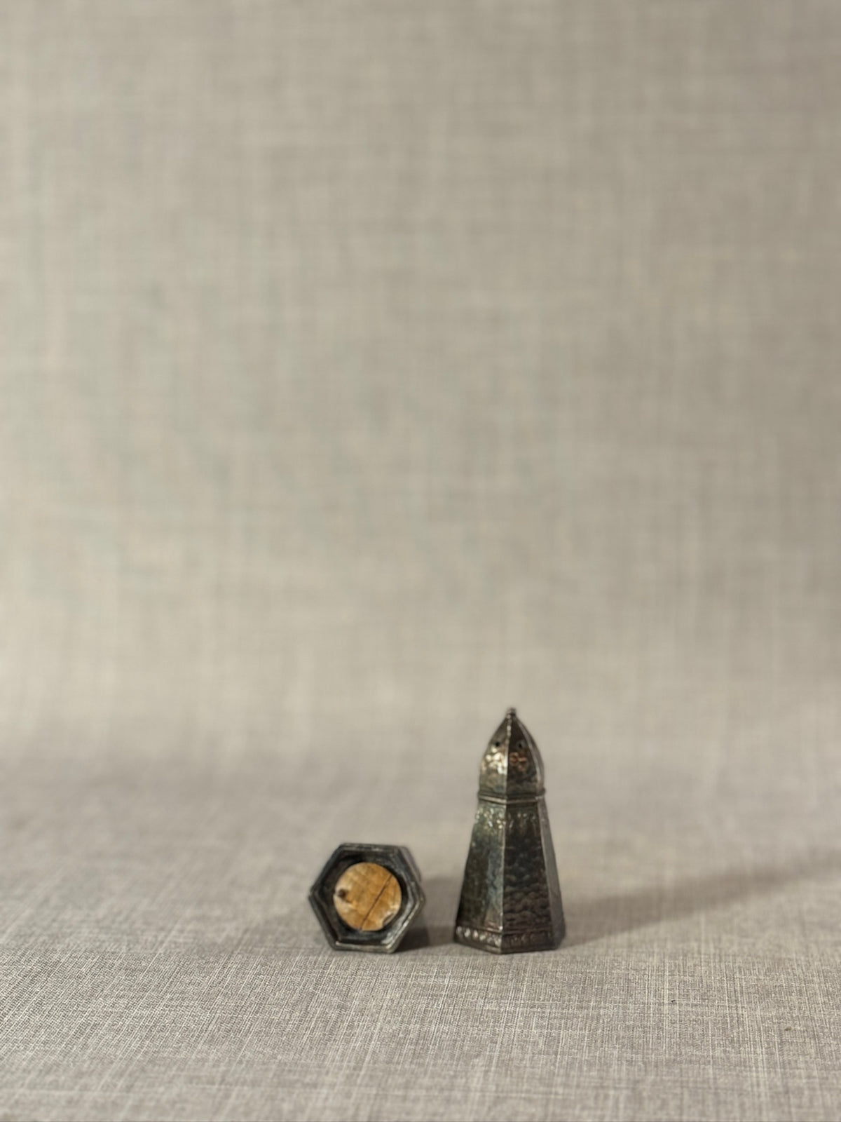 hexagonal salt and pepper shaker set