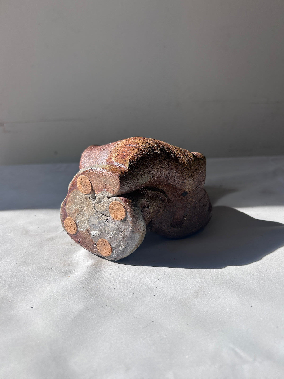 Freeform Organic Studio Pottery Vase – Abstract Modernist Sculptural Stoneware Art