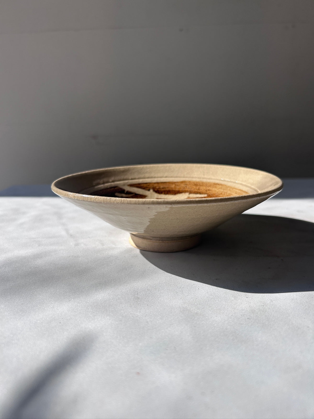 handmade ceramic plate crackle glaze artisan stoneware