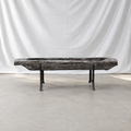 Monumental 19th-century French wood trough planter