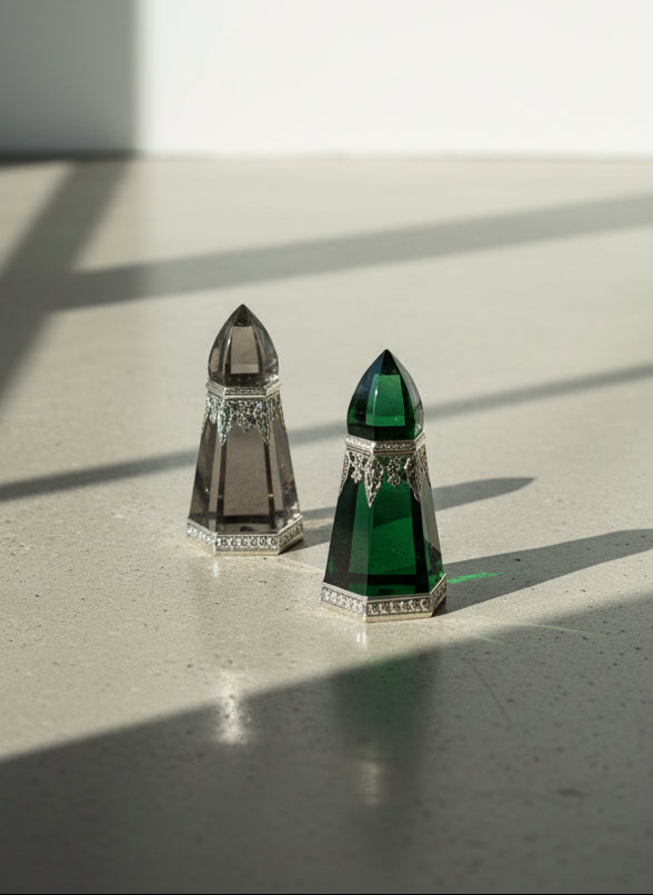 vintage hammered metal salt and pepper shakers