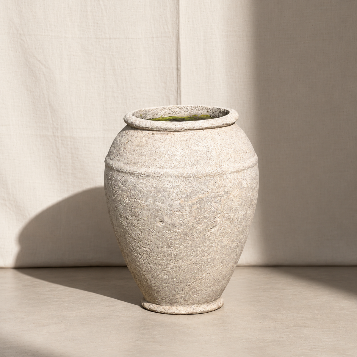 1960s Willy Guhl Swiss garden vase with cream and gray finish
