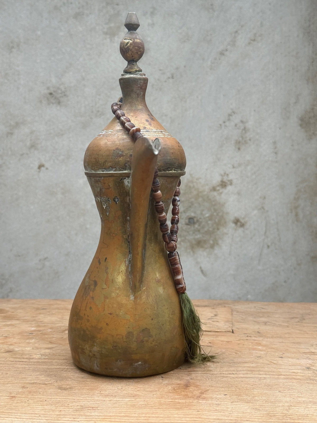 Antique brass Dallah Arabic coffee server from the 19th century, handcrafted with detailed spout and finial lid, timeless cultural collectible — Hommes and Gardens, Objects Collection, Landscape Architect, Interior Designer, Outdoor Living, Art, Furniture, Objects, Best Gifts, Nature, Backyard, Yard, Outdoor Decorations, Home Decor, Home Design, Luxury Design.