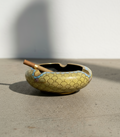 Antique Chinese cloisonné enamel ashtray on a brass base with geometric cloud patterns in yellow and blue, a collectible Ming-style decorative art piece — Hommes and Gardens, Smoke + Fire Collection, Decorative Objects, Landscape Architect, Interior Designer, Outdoor Living, Outdoor Decorations, Home Design, Luxury Design, Art, Furniture, Objects, Best Gifts, Nature, Backyard, Yard.