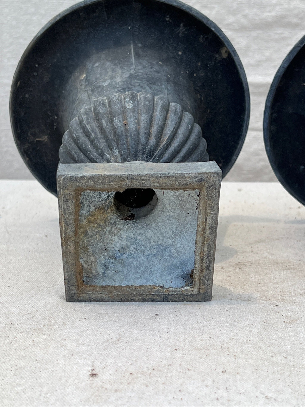 Antique French cast iron urn planters in neoclassical black finish with rich patina, perfect for refined indoor or outdoor styling — Hommes and Gardens, Pots + Vessels Collection, Landscape Architect, Interior Designer, Outdoor Living, Outdoor Decorations, Home Decor, Home Design, Luxury Design, Art, Furniture, Objects, Best Gifts, Nature, Backyard, Yard.