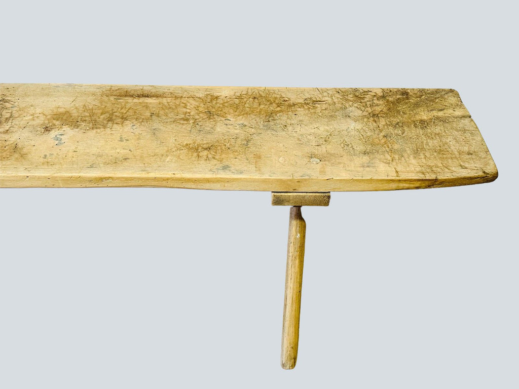Antique handcrafted European butcher’s bench made from bleached wood, featuring a hand-hewn slab top and rustic patina, ideal for farmhouse or wabi-sabi interiors — Hommes and Gardens, Furniture Collection, Landscape Architect, Interior Designer, Outdoor Living, Art, Furniture, Objects, Best Gifts, Nature, Backyard, Yard, Outdoor Decorations, Home Decor, Home Design, Luxury Design.