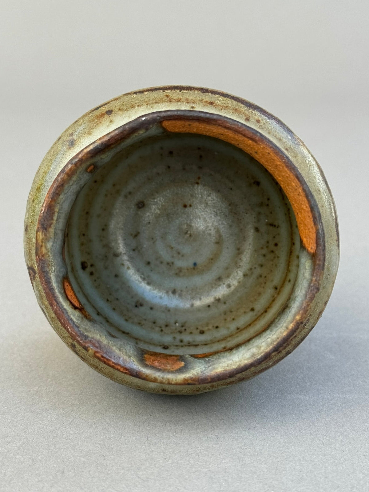 stoneware urn vase signed P.S.E with decorative glaze surface