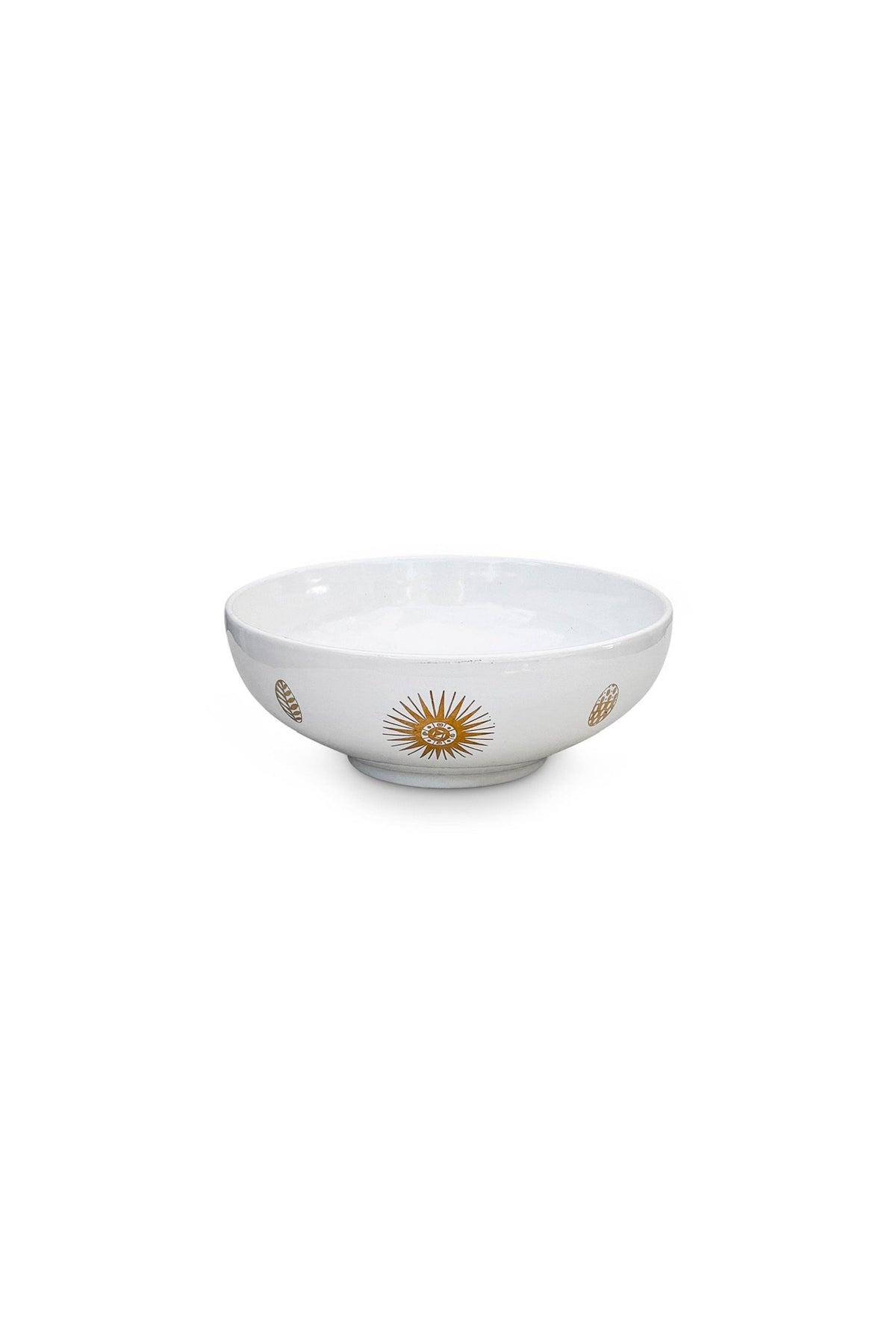 white and gold ceramic bowl decorative tabletop styling