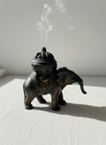 Good Luck Elephant censer inspired by Japanese artistry, featuring a finely carved elephant design with incense chamber for creating a serene aromatic atmosphere — Hommes and Gardens, Smoke + Fire Collection, Fauna Collection, Home Decor, Outdoor Decorations, Landscape Architect, Interior Designer, Outdoor Living, Home Design, Luxury Design, Art, Furniture, Objects, Best Gifts, Nature, Backyard, Yard.