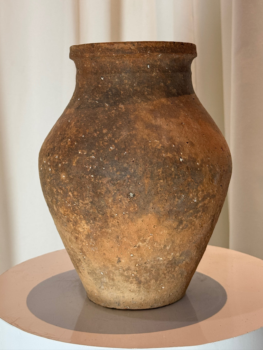 Handcrafted antique terracotta pot with single handle, earthy clay tones and aged patina, rustic amphora-style vessel ideal for farmhouse or wabi-sabi interiors — Hommes and Gardens, Pots + Planters Collection, Landscape Architect, Interior Designer, Outdoor Living, Art, Furniture, Objects, Best Gifts, Nature, Backyard, Yard, Outdoor Decorations, Home Decor, Home Design, Luxury Design.