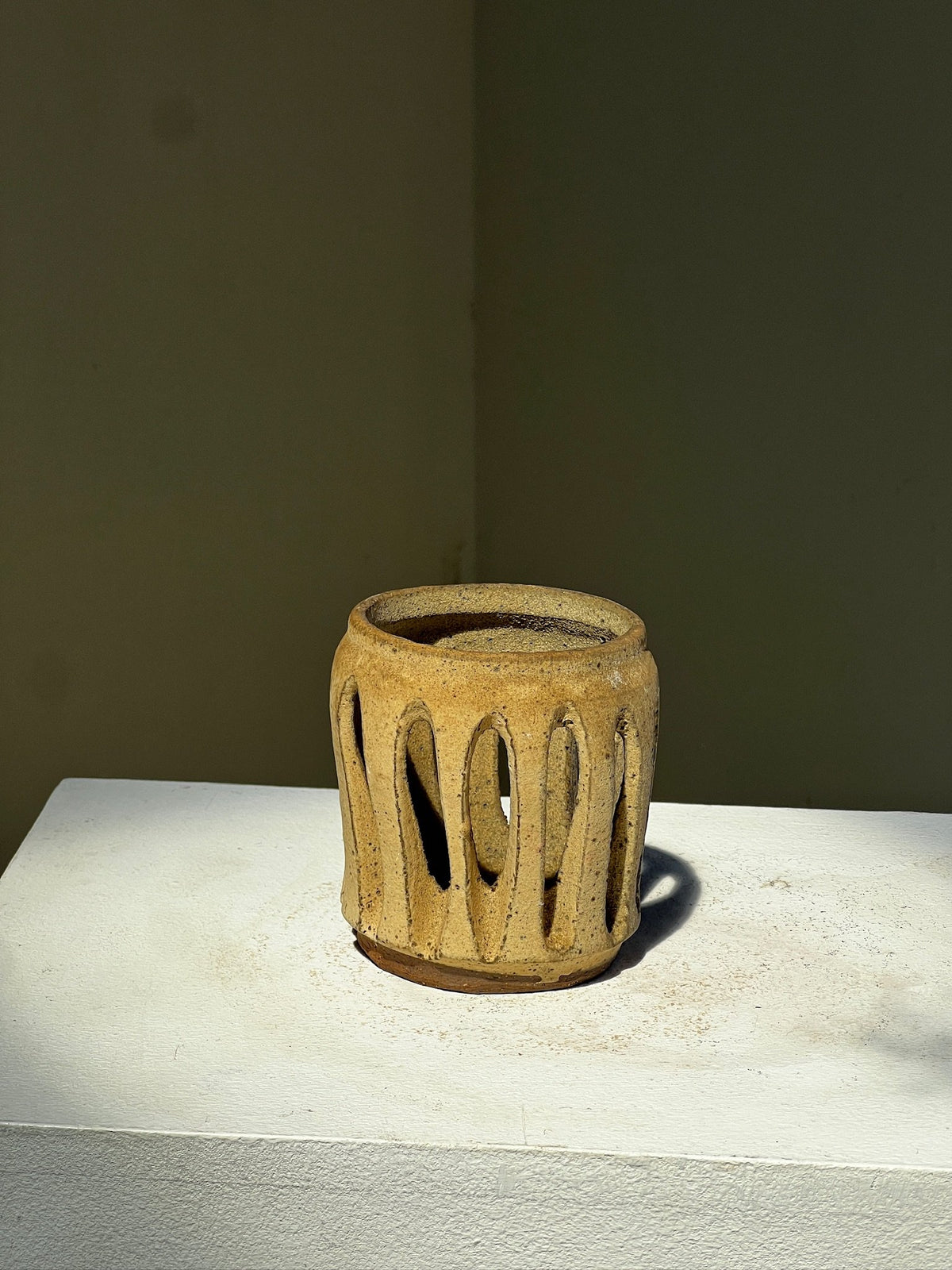 rustic ceramic candle holder lantern ambient lighting decor