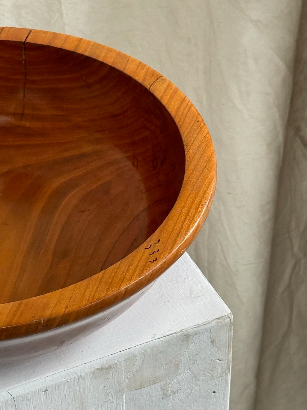 decorative rustic wooden bowl for table styling