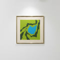 "Thomas's Esteem" - Limited Edition Silkscreen by Thomas Lahy, 1970, framed art with vibrant colors, hommes + gardens estudio.