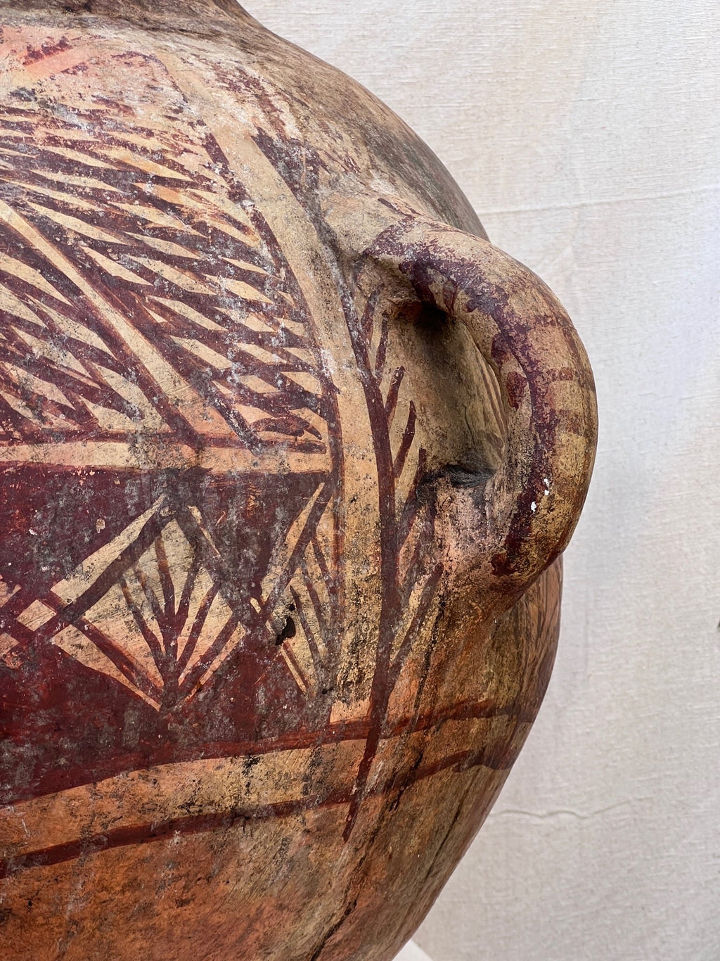 Palestinian Hishey Jarrah style antique terracotta Zir jar, handcrafted with wabi-sabi design and cultural heritage significance — Hommes and Gardens, Pots + Vessels Collection, Landscape Architect, Interior Designer, Outdoor Living, Outdoor Decorations, Home Decor, Home Design, Luxury Design, Art, Furniture, Objects, Best Gifts, Nature, Backyard, Yard.