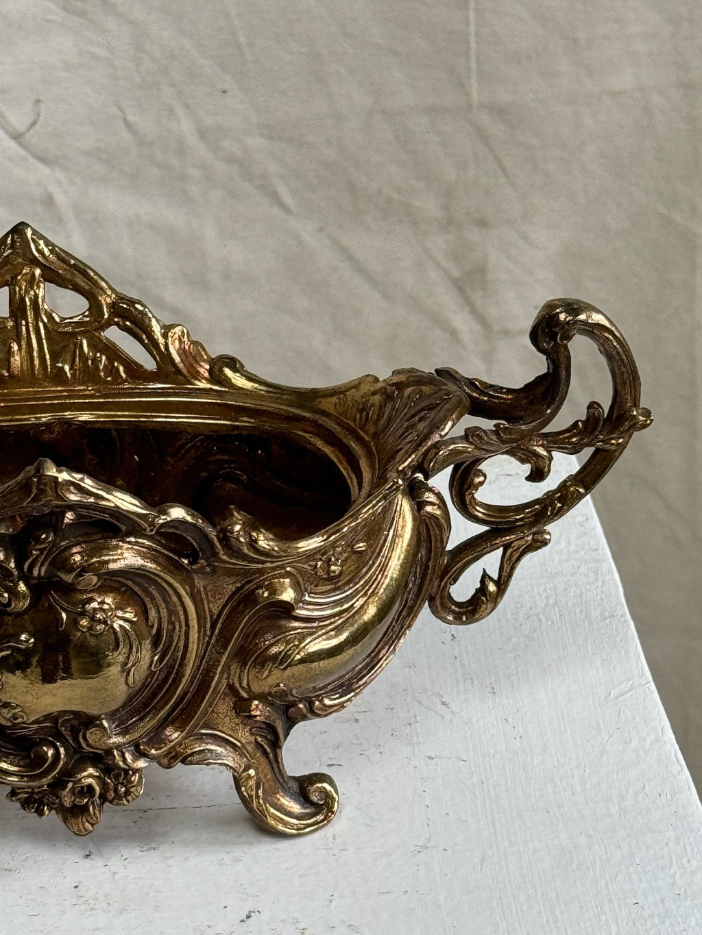 brass footed bowl centerpiece table styling home decor