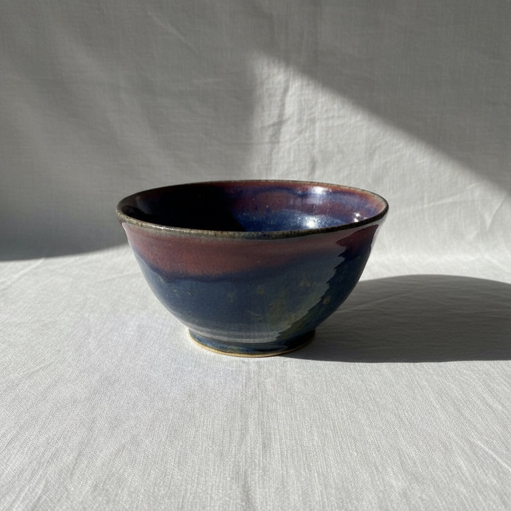 signed stoneware serving bowl for kitchen and home decor vintage handmade ceramic bowl