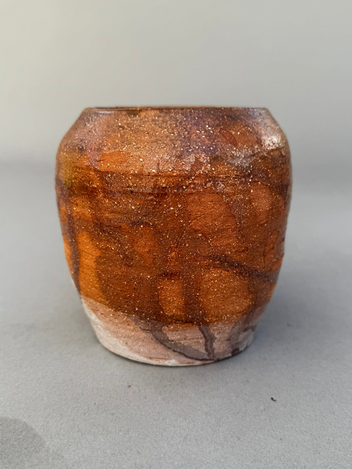 Signed Buhrandt Studio Art Pottery Cup – Handcrafted Abstract Glazed Stoneware Vessel. hommes + gardens estudio