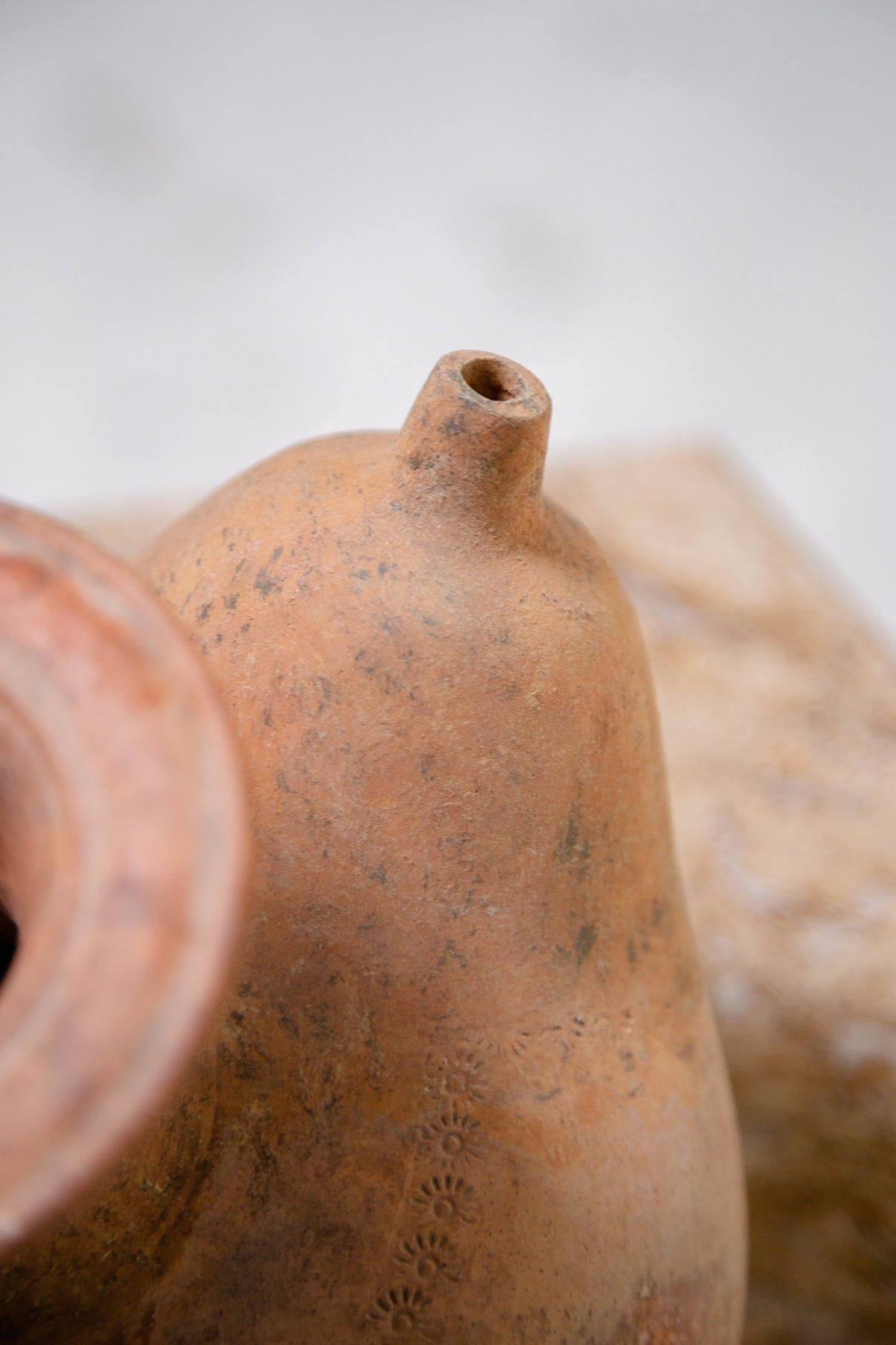 Vintage Southeast Asian terracotta kendi pitcher featuring clay craftsmanship and bulbous design, a collector’s antique — Hommes and Gardens, Objects, Vases + Vessels Collection, home decor, outdoor decorations, home design, luxury design, Landscape Architect, Interior Designer, Outdoor Living, Art, Furniture, Objects, Best Gifts, Nature, Backyard, Yard.