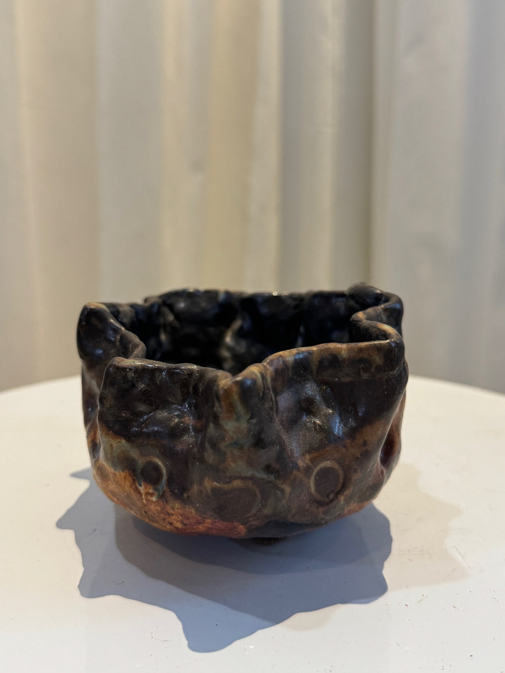 Wabi-sabi handcrafted ceramic vase and footed bowl with organic freeform structure, earthy glaze, and textured surface, timeless artisanal pottery — Hommes and Gardens, Vases + Vessels Collection, Landscape Architect, Interior Designer, Outdoor Living, Art, Furniture, Objects, Best Gifts, Nature, Backyard, Yard, Outdoor Decorations, Home Decor, Home Design, Luxury Design.