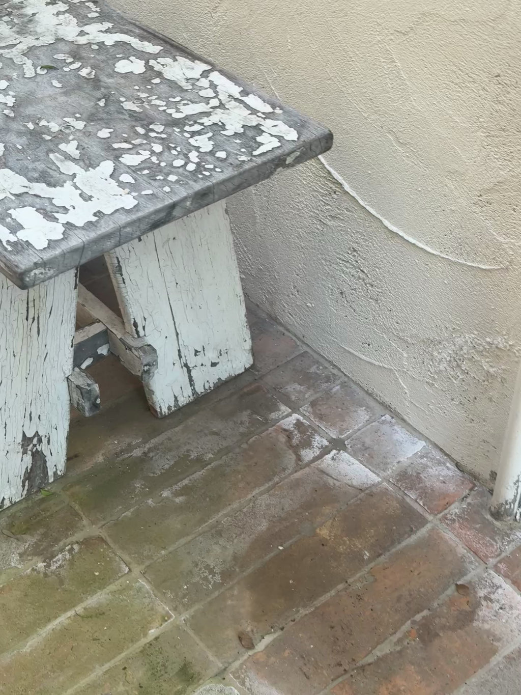 Early-20th-century rustic wooden garden bench